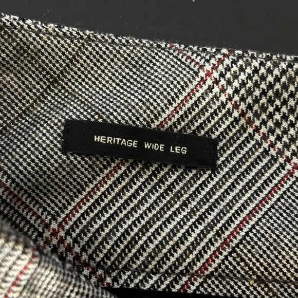 Talbots Women's Heritage Plaid Wide Leg Pants Sz 4 Wool Blend Gray - Picture 7 of 7